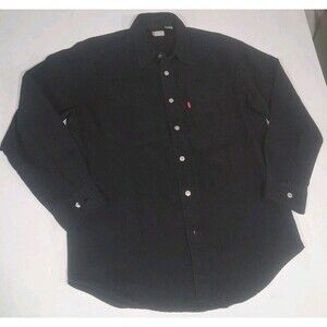 Levi's Classic Western Denim Shirt Black Wash Standard Fit Mens Small Collared